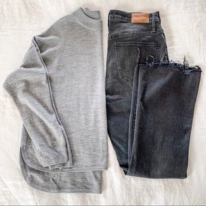 Madewell Mockneck Boxy Pullover Sweater